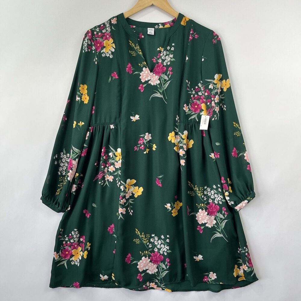 NWT Cottagecore Floral Dress S Green Removable Slip - Picture 2 of 13